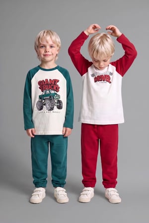DeFacto Oversize Reglan Kollu Baskılı 2'li Uzun Kollu Tişört Erkek Bebek I0293A526AURD106