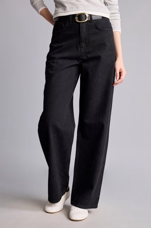DeFacto %100 Pamuk Cepli Straight Fit Yüksek Bel Kemerli Denim Pantolon H7800AX26AUNM40