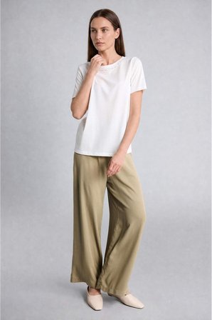 DeFacto Culotte Geniş Paça Krinkıl Viskon Kapri C9565AX26SMKH474