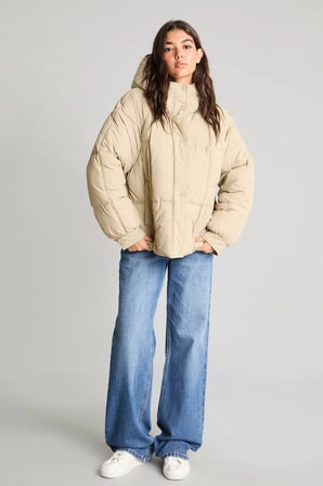 Regular Fit Dik Yaka Şişme Mont