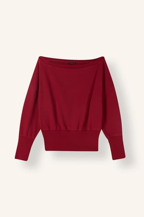 Loose Fıt Omzu Açık Sweatshirt