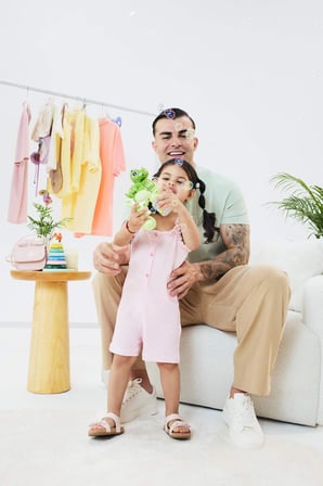 DeFacto Askılı Kırışık Dokulu Kısa Tulum Kız Bebek H4273A526SMPN171