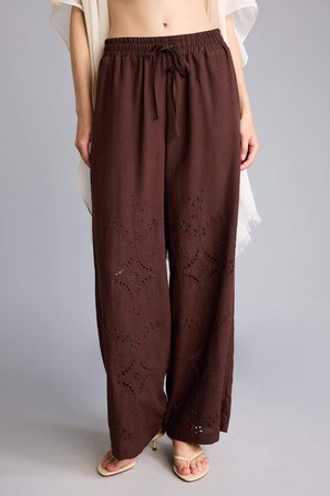 DeFacto Regular Fıt Pamuklu Wide Leg Plaj Pantolonu H0878AX26SMBN341