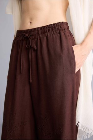 DeFacto Regular Fıt Pamuklu Wide Leg Plaj Pantolonu H0878AX26SMBN341