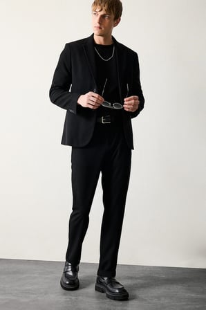 Modern Fit Penye Cepli Blazer Ceket