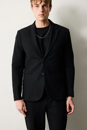Modern Fit Penye Cepli Blazer Ceket