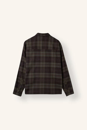 Boxy Fıt Flanel Kareli Uzun Kollu Gömlek