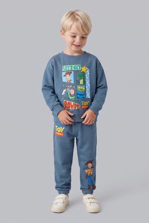 Toy Story Lisanslı Baskılı Uzun Kollu Üst Lastikli Paça Alt 2'li Takım Erkek Bebek