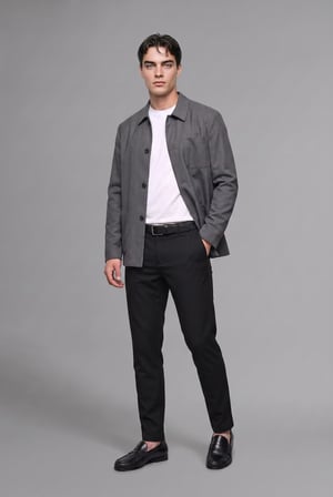 Regular Fıt Polo Yaka Pamuk Astarlı Blazer Ceket