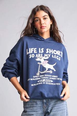 Overshırt Fıt Kapüşonlu Baskılı Kalın Kumaş Sweatshirt