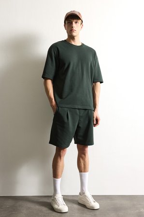 DeFacto Pile Detaylı Cepli Baggy Fit Şort I3697AX26SMGN827