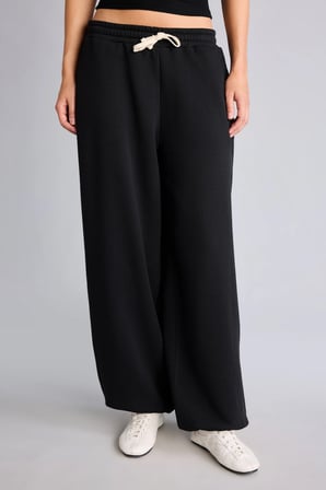 Loose Fit Beli Bağcıklı Kalın Kumaş Eşofman Altı