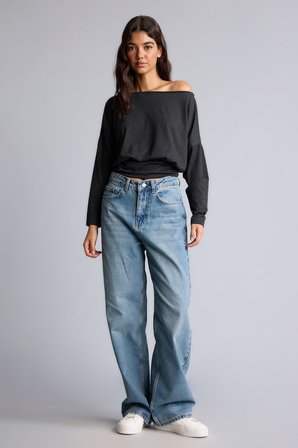 DeFacto Loose Fit Bisiklet Yaka Düşük Omuzlu Kısa Kollu Basic Tişört I2419AX26AUAR191