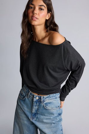 DeFacto Loose Fit Bisiklet Yaka Düşük Omuzlu Kısa Kollu Basic Tişört I2419AX26AUAR191