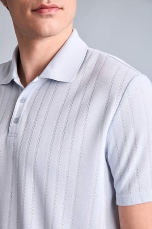 Regular Fıt Kısa Kollu Açık Mavi Polo Tişört