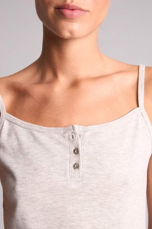 DeFacto Regular Fıt Askılı 2'li Şortlu İnce Askılı Ribana Gri Melanj Pijama Takımı H4197AX26AUGR93