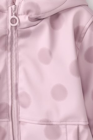 DeFacto Puantiyeli Peluş Astarlı Kapüşonlu Mont Kız Bebek G9328A526AUPN426