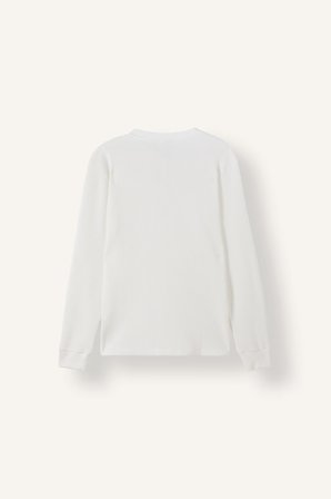 DeFacto Pamuklu Slim Fit Henley Yaka Waffle Uzun Kollu Tişört F8212AX26AUER105
