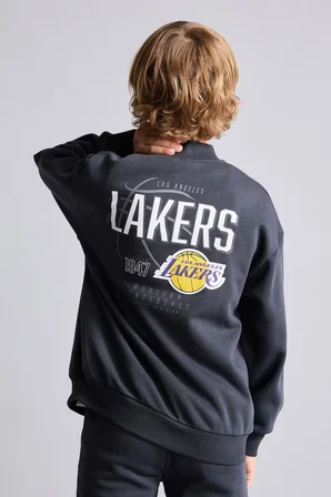 NBA Los Angeles Lakers Bisiklet Yaka Sweatshirt Hırka Erkek Çocuk