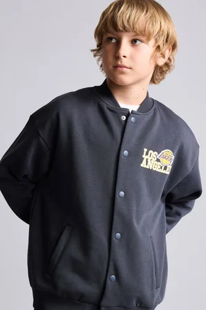 NBA Los Angeles Lakers Bisiklet Yaka Sweatshirt Hırka Erkek Çocuk