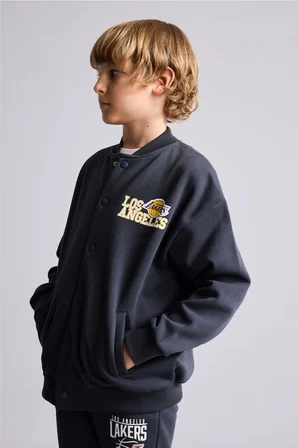 NBA Los Angeles Lakers Bisiklet Yaka Sweatshirt Hırka Erkek Çocuk