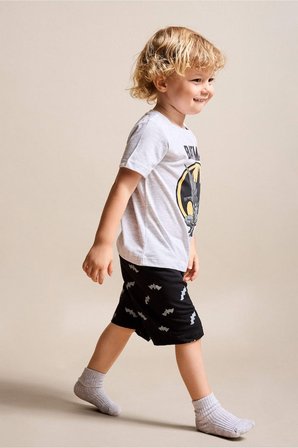 DeFacto Batman Lisanslı 2'li Pijama Gri Melanj Takımı Erkek Bebek H8147A526HSGR400