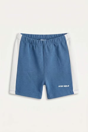DeFacto Slogan Baskılı Bisiklet Yaka Kısa Kollu 2'li Takım Erkek Bebek H4118A526HSBE127