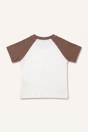 DeFacto Regular Fit Raglan Kısa Kollu Arma Detaylı Tişört Erkek Bebek I6551A526HSER105