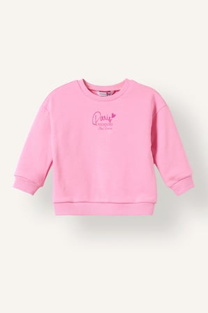 Bisiklet Yaka Kalın Sweatshirt Kumaşı Sweatshirt Kız Bebek