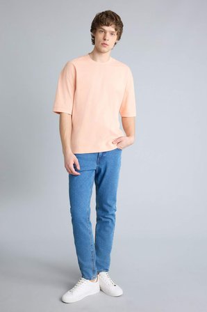 DeFacto %100 Pamuk Loose Fit Basic Tişört G4728AX26SMOG616