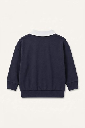 Oversıze Polo Yaka Sweatshirt Kumaşı Sweatshirt Erkek Bebek