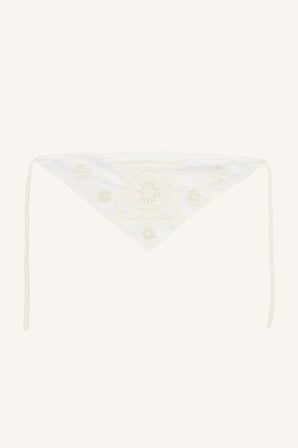 Kadın Pamuklu Nakışlı Üçgen Bandana