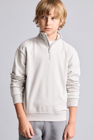 DeFacto Oversize Yarım Fermuarlı Dik Yaka Sweatshirt Erkek Çocuk H7132A826AUGR294