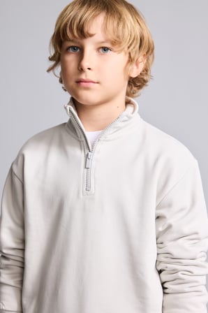 DeFacto Oversize Yarım Fermuarlı Dik Yaka Sweatshirt Erkek Çocuk H7132A826AUGR294