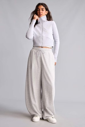 DeFacto Fitted Polo Yaka Fermuarlı Sweatshirt I3717AX26HSGR256