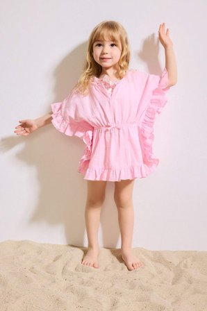 Müslin Fırfırlı Kaftan Kız Bebek
