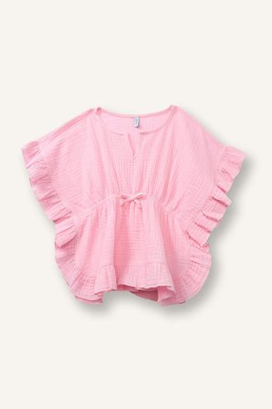 Müslin Fırfırlı Kaftan Kız Bebek