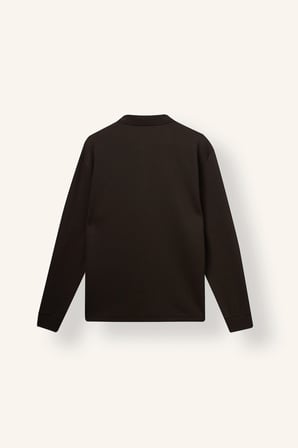 Regular Fit Düğmeli Polo Yaka Basic Sweatshirt