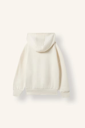 Oversıze Kapüşonlu Hayvan Desenli Sweatshirt Kız Çocuk