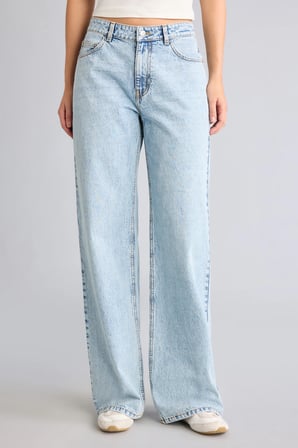 Low Rise Wideleg Düşük Bel Geniş Paça Jean Pantolon