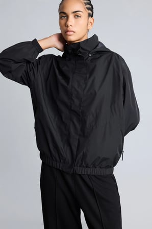 DeFacto Rüzgar Geçirmez Regular Fit Reglan Kollu Kapüşonlu Yağmurluk C4949AX26AUBK81