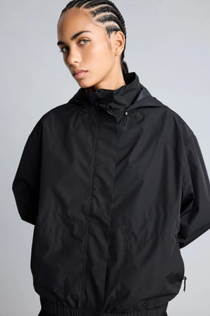 DeFacto Rüzgar Geçirmez Regular Fit Reglan Kollu Kapüşonlu Yağmurluk C4949AX26AUBK81