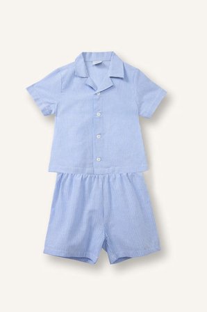 DeFacto %100 Pamuk Baskılı Kısa Kollu Üst Şort Alt 2'li Pijama Takımı Erkek Çocuk H4446A526SMNV94