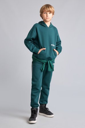 DeFacto Baskılı Lastikli Paça Kalın Kumaş Jogger Eşofman Altı Erkek Çocuk H9685A826WNGN1040