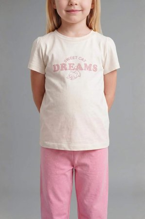 DeFacto %100 Pamuk Desenli 2'li Kısa Kollu Pijama Takımı Kız Bebek I1005A526AUBG285
