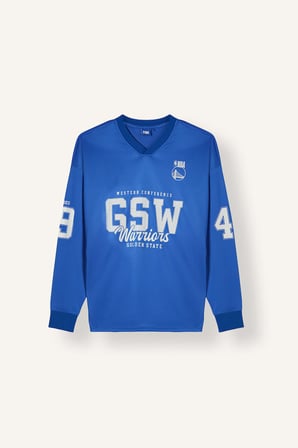 NBA Golden State Warrıors Oversıze V Yaka Tül Sweatshirt
