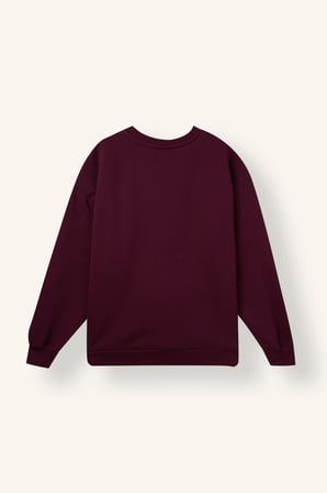 Okula Dönüş Oversıze Bisiklet Yaka Üniversite Baskılı Kalın Sweatshirt Kumaşı Sweatshirt