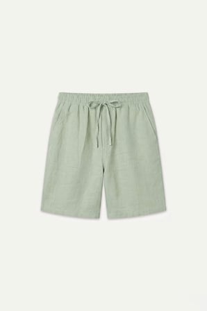 DeFacto Premium Baggy Fit Nane Yeşili Bermuda Şort G0854AX26SMGN1180