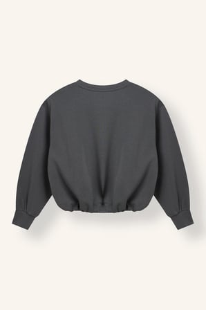 Cinnamoroll Bisiklet Yaka Baskılı Etek Ucu Büzgülü Sweatshirt Kız Çocuk