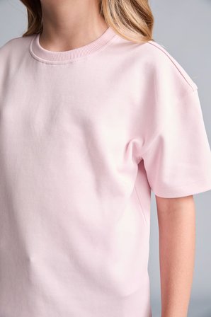 DeFacto Relax Fit Bisiklet Yaka Düşük Omuzlu Kısa Kollu Basic Tişört Kız Çocuk H6034A826AUPN343